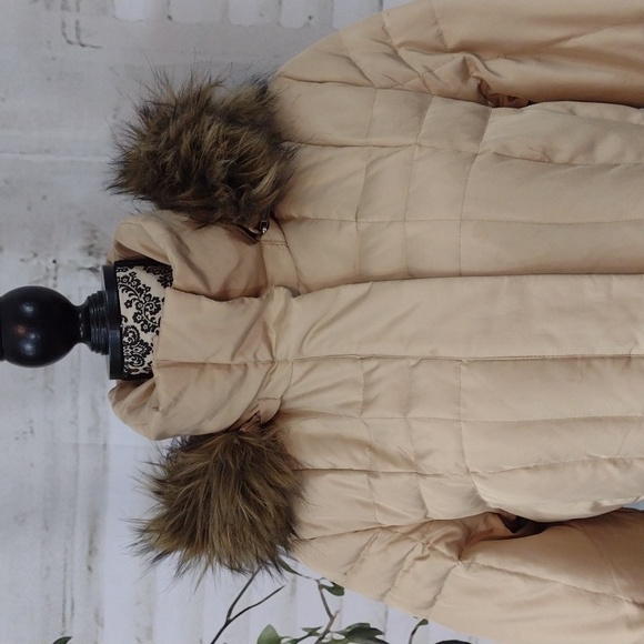 Calvin Klein Down Filled Puffer Coat in Champagne Size XS - Picture 2 of 10